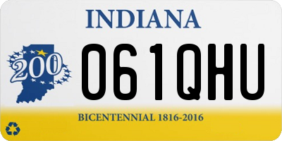 IN license plate 061QHU