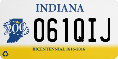 IN license plate 061QIJ