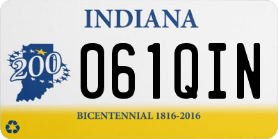 IN license plate 061QIN