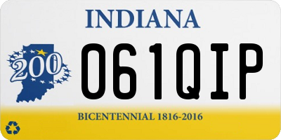 IN license plate 061QIP