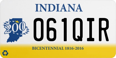 IN license plate 061QIR
