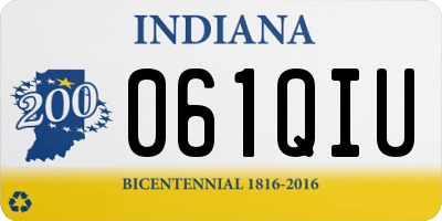 IN license plate 061QIU