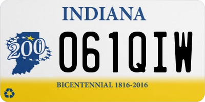 IN license plate 061QIW