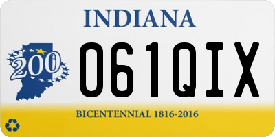IN license plate 061QIX