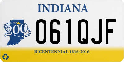 IN license plate 061QJF