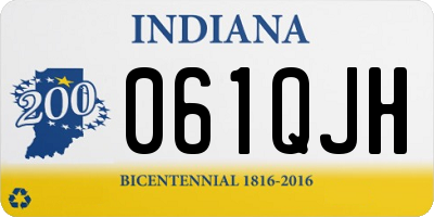 IN license plate 061QJH