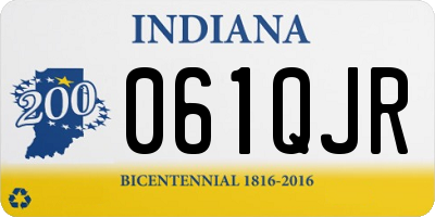 IN license plate 061QJR