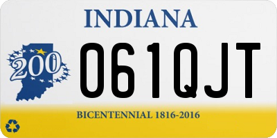 IN license plate 061QJT