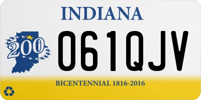 IN license plate 061QJV