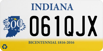 IN license plate 061QJX