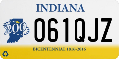 IN license plate 061QJZ
