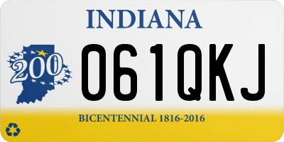 IN license plate 061QKJ