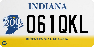 IN license plate 061QKL