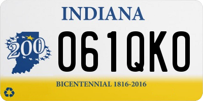 IN license plate 061QKO