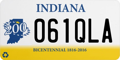 IN license plate 061QLA