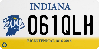 IN license plate 061QLH