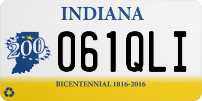 IN license plate 061QLI