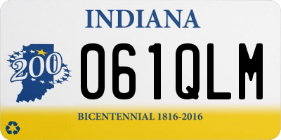 IN license plate 061QLM