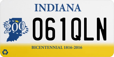 IN license plate 061QLN
