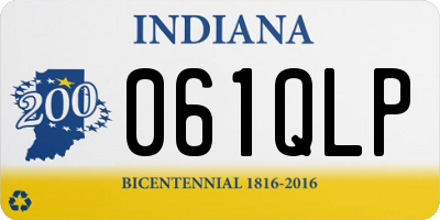 IN license plate 061QLP