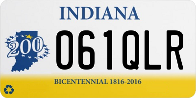 IN license plate 061QLR