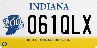 IN license plate 061QLX