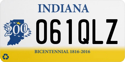 IN license plate 061QLZ