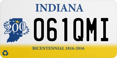 IN license plate 061QMI