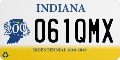 IN license plate 061QMX