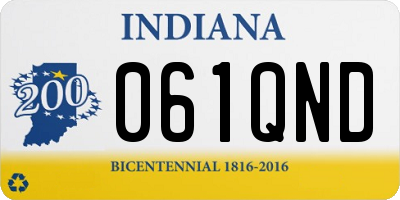 IN license plate 061QND