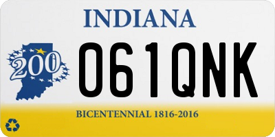 IN license plate 061QNK