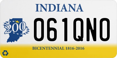 IN license plate 061QNO
