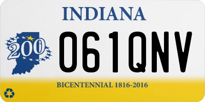 IN license plate 061QNV