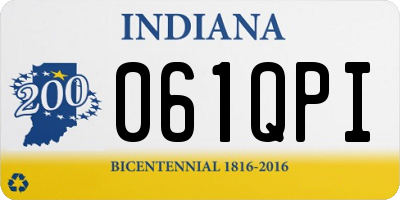 IN license plate 061QPI