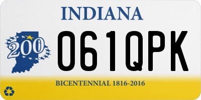 IN license plate 061QPK