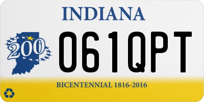 IN license plate 061QPT