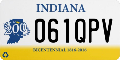 IN license plate 061QPV