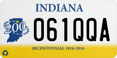 IN license plate 061QQA
