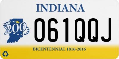 IN license plate 061QQJ
