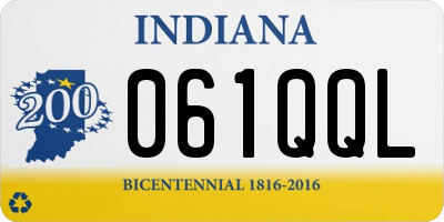 IN license plate 061QQL