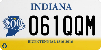 IN license plate 061QQM