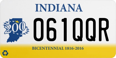 IN license plate 061QQR