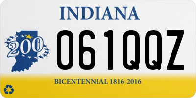 IN license plate 061QQZ