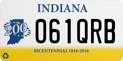 IN license plate 061QRB