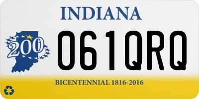 IN license plate 061QRQ