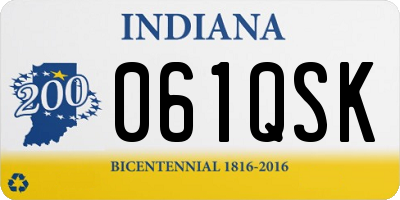 IN license plate 061QSK