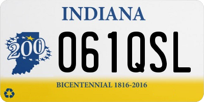 IN license plate 061QSL
