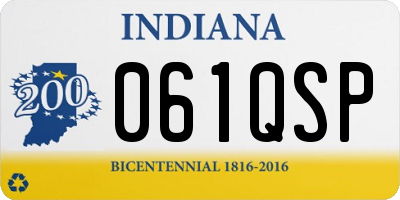 IN license plate 061QSP