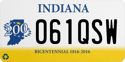 IN license plate 061QSW