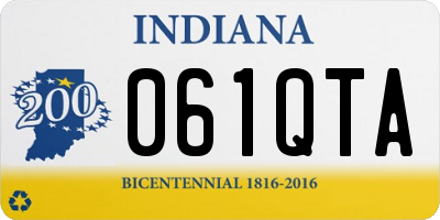 IN license plate 061QTA